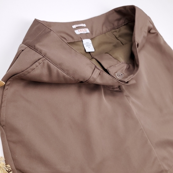 Izod XFG Stretch Brown White Floral Skirt sz 4 - Picture 9 of 15